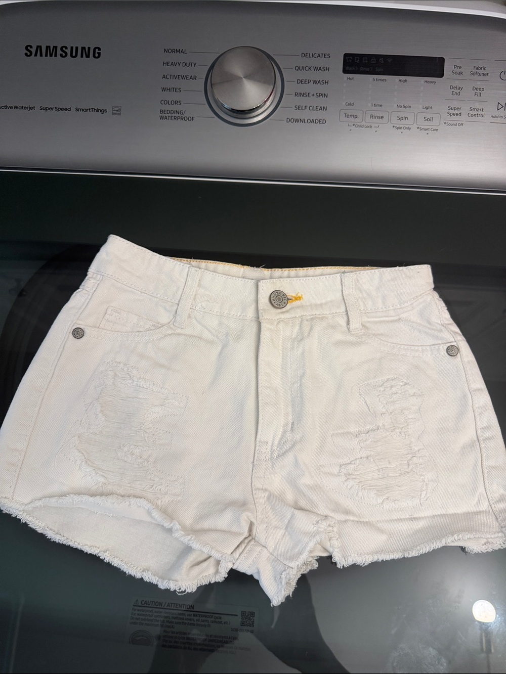 Epic Threads White Distressed Jean Shorts